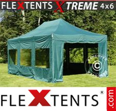 Reklamtält FleXtents Xtreme 4x6m Grön, inkl. 8 sidor